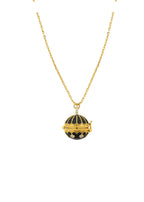 Collar Black Shiny Protection de oro