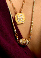 Collar Ivory Big Talisman de oro