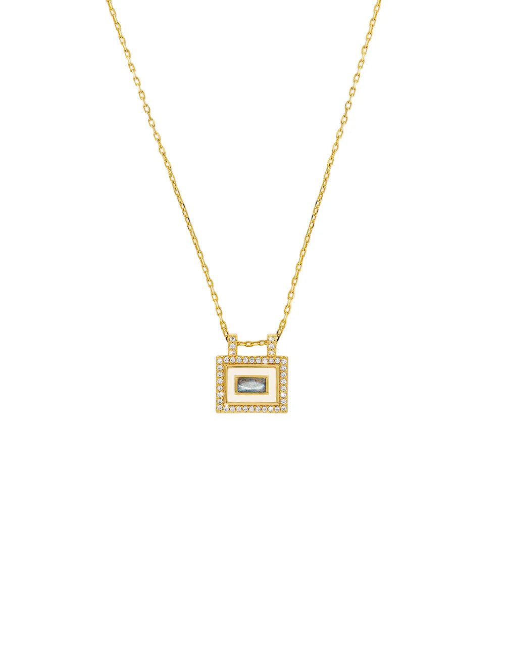 Collar Ivory Labradorite El Paso de oro
