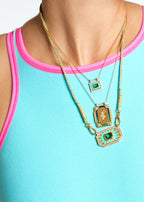 Collar Light Turquoise Yucatán de oro