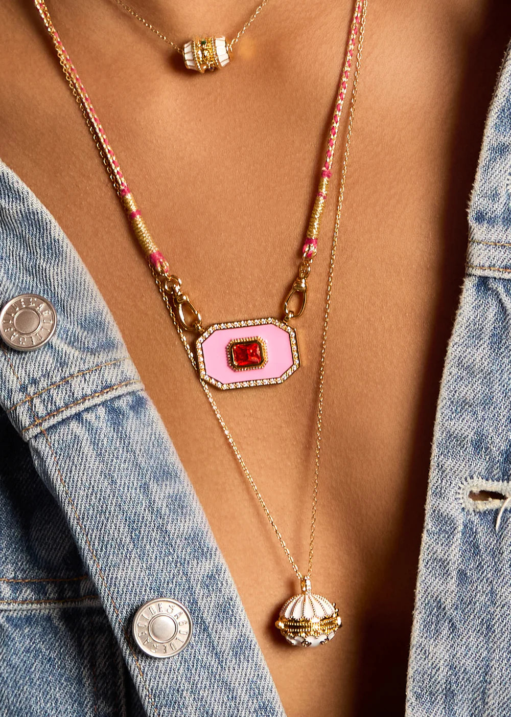 Collar Pink Yucatán de oro