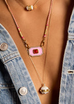 Collar Pink Yucatán de oro