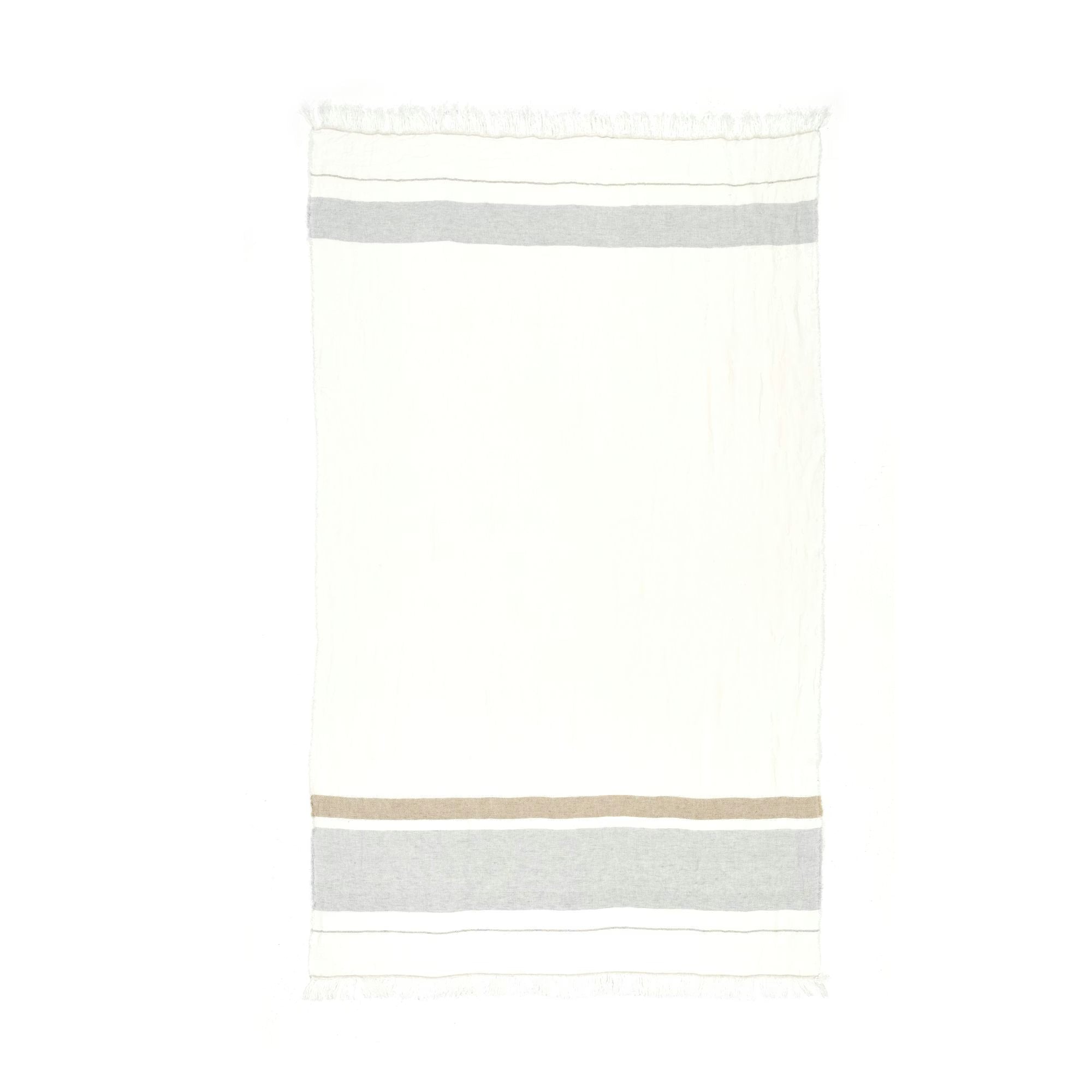 The Belgian Towel Fouta Oyster stripe | 110 x 180 cm