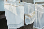 The Belgian Towel Fouta Oyster stripe | 110 x 180 cm